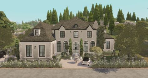 eevi Sims 4 Houses Layout, Mansion Aesthetic, Luxurious Mansion, Play Sims 4, The Sims 4 Packs, Tumblr Sims 4, Play Sims, Brick Exterior, English Manor