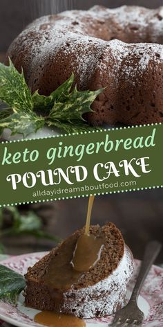 Gingerbread Cream Cheese, Low Carb Gingerbread Cake, Keto Christmas Desserts, Low Carb Holiday Desserts, Keto Gingerbread, Low Carb Gingerbread, Keto Cakes, Keto Holiday Recipes, Cheese Pound Cake