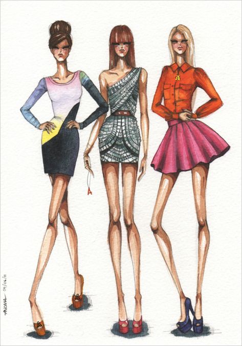 fashion illustration. Luces y sombras Croquis Fashion, Sketch Fashion, Victoria Secret Models, Colour Pencil, Fashion Drawings, Fashion Sketchbook, Fashion Illustration Sketches, Character Sketches, Fashion Figures