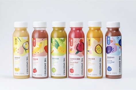 Japanese Juice Packaging, Bottle Packaging Design Inspiration, Aesthetic Juice Bottle, Healthy Drinks Packaging, Smoothie Packaging Design, Natural Juice Packaging, Juice Bottle Label Design, Juice Bottle Design, Fruit Juice Packaging Design