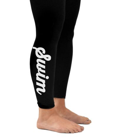 Swim Leggings Swim Script Softball Sweatpants, Volleyball Sweatpants, Basketball Leggings, Volleyball Leggings, Track Leggings, Softball Outfits, Volleyball Designs, Cheap Leggings, Swim Leggings