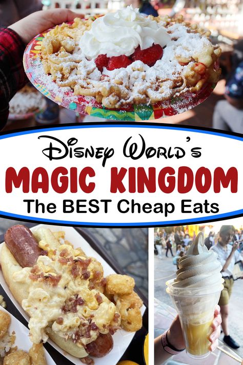 The Best Cheap Eats at Magic Kingdom - have-kids-will-travel.com Food At Disney World, Disney Dessert Recipes, Magic Kingdom Snacks, Magic Kingdom Food, Save Money On Food, Disney Cheap, Disney 2023, Disney World Vacation Planning, Waffle Sandwich