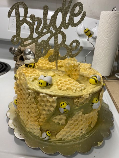 Bride To Bee Cake, Bride To Bee, Bee Cake, Bee Cakes, Birthday Cake, Bee, Cake, Birthday