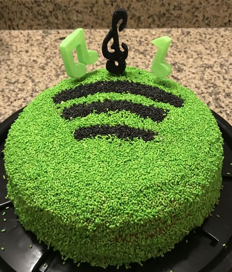 Quick Spotify Cake Spotify Birthday Cake Ideas, Spotify Cake Ideas, Spotify Cake, Alien Party, Spotify Wrapped, Paris Birthday, 23rd Birthday, Cake Images, 8th Birthday