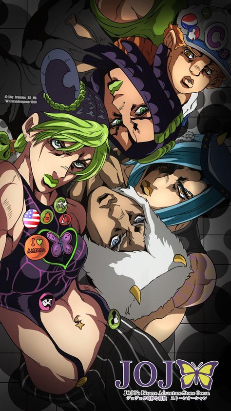 Stone Ocean Fanart, Ocean Fanart, Jojo Stone Ocean, Jojo Wallpapers, Jojo Wallpaper, Jojo Bizarro, Green Dolphin, 2k Wallpaper, Jojo's Adventure