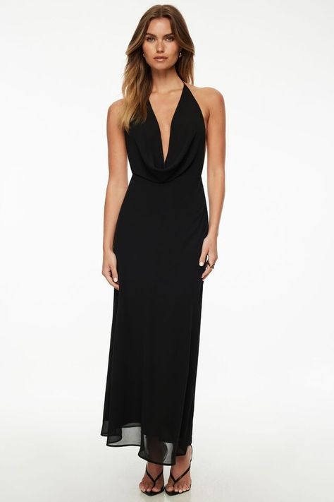 Black halter dress