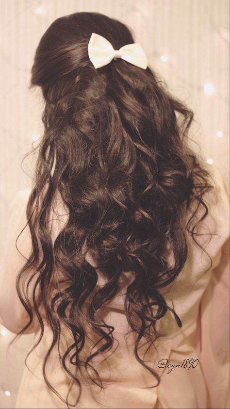 #cyn1890 #hair #curls #longhair Victorian Hair Aesthetic, 1901 Hairstyles, 1800s Curls, 1890 Hairstyles, Victorian Curls, Aesthetic Picknick, Evelyn Aesthetic, Shield Character, Southern Belle Hair