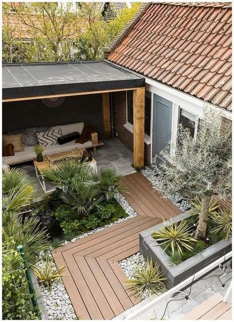 110+ Modern Patio & Backyard Design Ideas That are Trendy on Pinterest - Cozy Home 101 Moderne Have, Modern Backyard Landscaping, Cozy Backyard, Modern Backyard, Outdoor Gardens Design, Home Landscaping, Modern Patio, Beautiful Backyards, Backyard Makeover