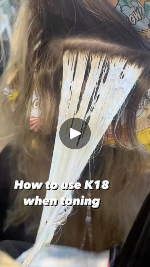 9.7K views · 400 reactions | Part of the @k18hair system is using it before toning! Here are some tips on how to apply it before & after the toner ✨

@behindthechair_com @thebtcteam #k18hair #k18results #behindthechair #thebtcteam #saloncentric

@oneshothairawards 
#btconeshot2024_colorvideo 
#oneshothairawards | Kristen Cafero | Usher · OMG Shot Hair Styles, Being Used, Toner, How To Apply