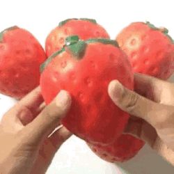 Strawberry squishy Strawberry Stimboard Gifs, Strawberry Stim Gif, Watermelon Stimboard, Strawberry Stimboard, Red Stimboard, Strawberry Squishy, Sensory Gifs, Stimboard Gifs, Stim Gifs