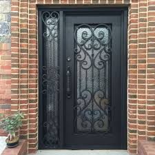 https://encrypted-tbn0.gstatic.com/images?q=tbn:ANd9GcQe7D0I9bzkkmoSYEuTEy_6sRSJns4Cpvn1-Q&usqp=CAU Wrought Iron Single Door, Iron Front Doors, Wrought Iron Doors Front Entrances, Colonial Door, Fixed Window, Wrought Iron Entry Doors, Wrought Iron Door, Iron Front Door, Iron Entry Doors