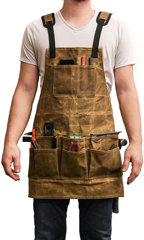 Tool Apron Kids Woodworking Projects, Woodworking Apron, Utility Apron, Tool Apron, Shop Apron, Woodworking Projects For Kids, Work Aprons, Woodworking For Kids, Leather Apron