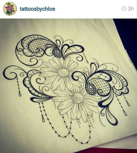 #tattoosbychloe #instagram #girly #tattoo Lace Shoulder Tattoo, Voll Arm-tattoos, Tattoo Hip, Lace Tattoo Design, Muster Tattoos, Trendy Tattoo, Flower Tattoo Sleeve, Tatuaje A Color, Lace Tattoo