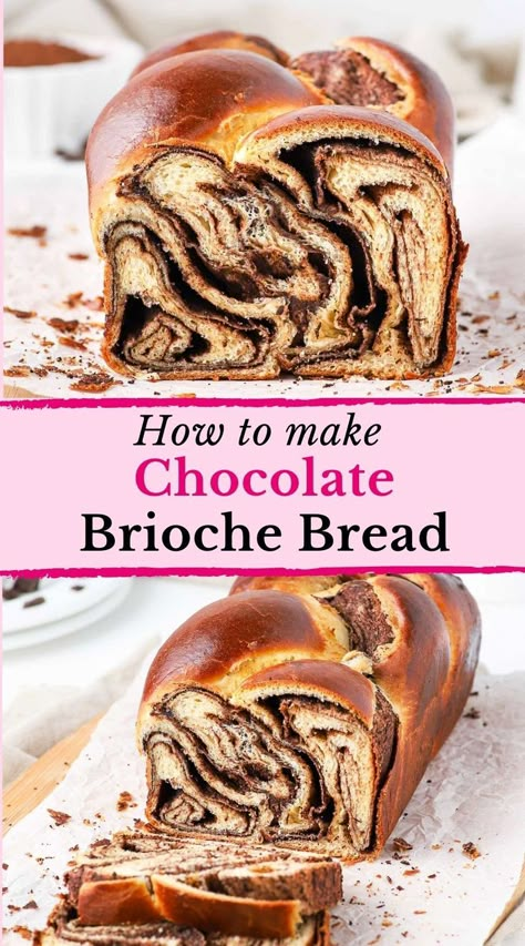 Brioche Bread Recipes, Chocolate Swirl Bread Recipe, Notion Recipes, Chocolate Brioche Bread, Brioche Bread Machine, Chicago Recipes, Chocolate Bread Recipe, Brioche Bread Recipe, French Brioche