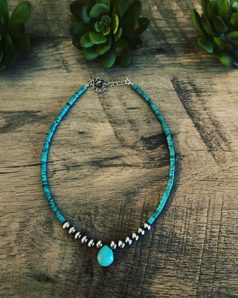 Handmade Blue Beaded Western Necklace, Navajo Pearls And Turquoise Necklace, Western Jewerly, Southwestern Style Silver Turquoise Necklace For Western-themed Events, Western Style Nickel-free Turquoise Necklace, Navajo Turqoise Necklace, Western Apparel, Stone Bead Jewelry, School Jewelry