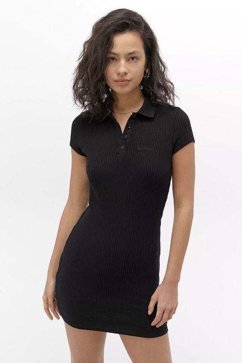 iets frans... Ribbed Polo Mini Dress | Urban Outfitters UK Polo Dress Outfit Casual, Polo Dress Outfit, Mini Dress Outfits, Ribbed Mini Dress, Ribbed Knit Dress, Stylish Work Outfits, Urban Dresses, Causual Outfits, Teenager Outfits