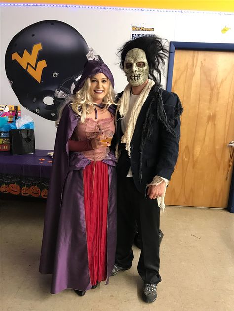 I’ve waited 24 years to be Sarah Sanderson. My husband is Billy Butcherson...duh! 💁🏻 Sarah And Billy Costume, Sarah Sanderson And Billy Costume, Billy Butcherson Costume, Mickeys Halloween Party, Hocus Pocus Sarah Sanderson, Christmas Decor House, Sarah Sanderson Costume, Billy Butcherson, Sarah Anderson