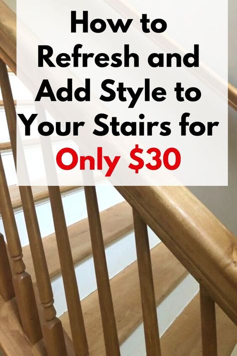 Wondering how to make staircase more attractive on a low budget? check out this before and after diy staircase upgrade idea, Easy Stairway Makeover, Stairwell Makeover Before And After, Painting Stairs Ideas Staircase Makeover, Oak Staircase Makeover, Staircase Makeover Diy, Diy Stairs Makeover Cheap, Staircase Upgrade, Bannister Ideas, Stairs Decor Ideas