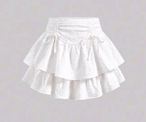 White Ruffle Skirt, Crochet Mini Skirt, Frilly Skirt, Skirt Ruffle, Ballet Core, Skirt Tutorial, Swaggy Outfits, Modest Fashion Outfits, Cute Skirts