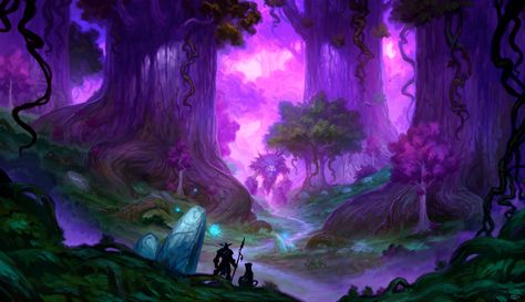 ArtStation - Teldrassil, Konstantin Turovec Warcraft Art, Night Elf, Fantasy Background, Fantasy Forest, Fantasy Setting, Fantasy Places, Wow Art, Fantasy Art Landscapes, Fantasy Aesthetic