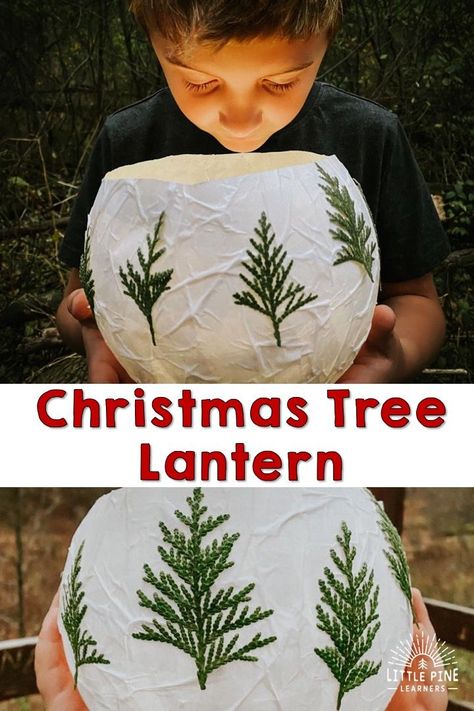 This beautiful winter lantern is a great way to add some light to your holiday season! This is the perfect craft to celebrate the winter solstice, Christmas, or just for fun! Make your very own mini Christmas tree luminary with a few supplies and beautiful pieces of nature. Leaves Crafts, Wicca Holidays, Winter Solstice Traditions, Tree Lantern, Winter Lantern, Horticulture Therapy, Yule Crafts, Lanterns Diy, Leaf Lantern