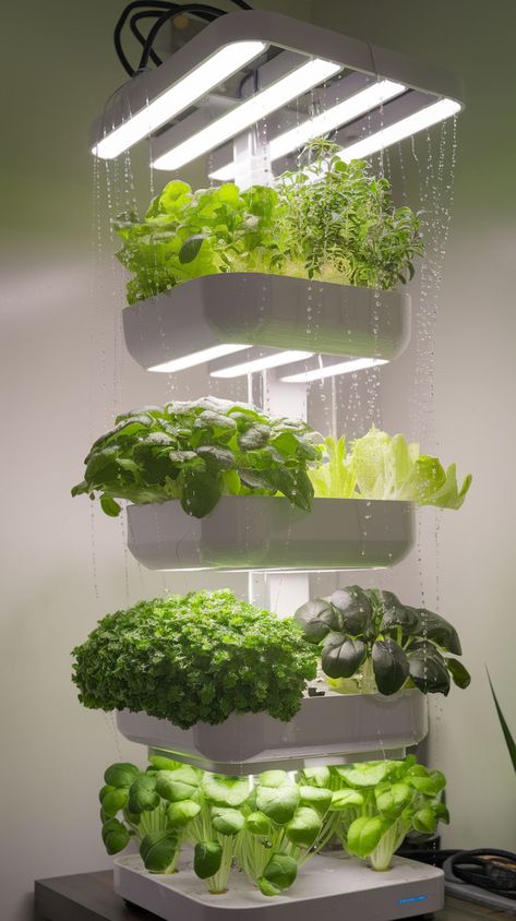 Grow your favorite plants without soil using a hydroponic tower! A futuristic, space-saving way to have fresh produce indoors. Learn more now! Gardening Apartment, Plants Without Soil, Hydroponic Tower, Indoor Gardening Ideas, Ideas For Small Apartments, Plant Store, Mini Greenhouse, Hydroponic Gardening, Indoor Gardening