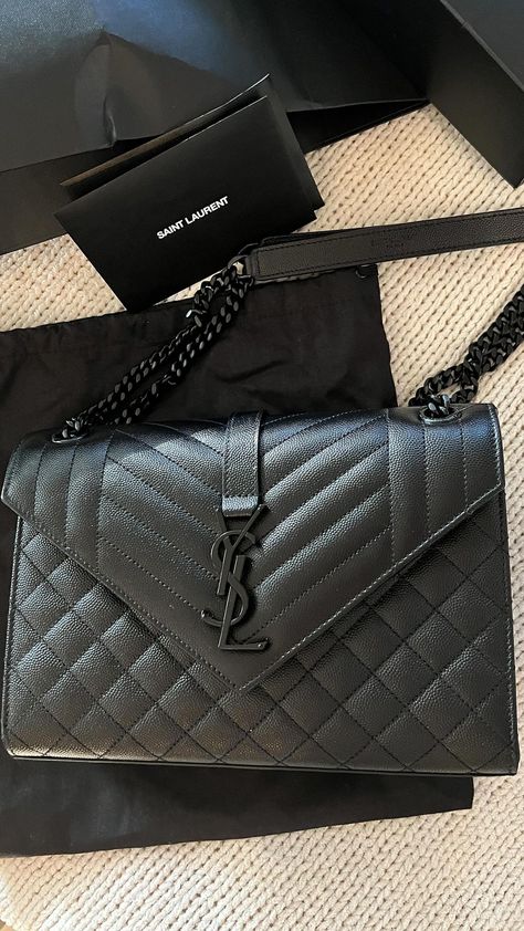 Saint Laurent Envelope Bag, Ysl Envelope Bag, Ysl Envelope, Ysl Crossbody Bag, Ysl Handbags, Ysl Saint Laurent, Dream Bag, Favorite Purse, Envelope Bag