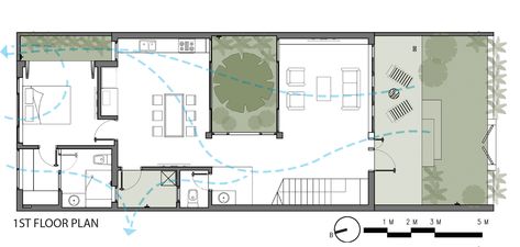 Small Tropical House, House Structure Design, Sustainable House Design, Sustainable House, Narrow House Plans, Tropical House Design, House Floor Design, House Design Pictures, Narrow House