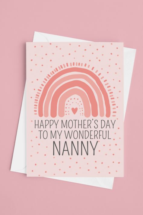 Happy Mothers Day Idea To Nanny Greeting Card Mothers Day To Grandma, Study Corner, Like A Mom, Really Good Quotes, Gifts For Moms, Mom Day, Love Family, Sister In Law, Diy Birthday Gifts