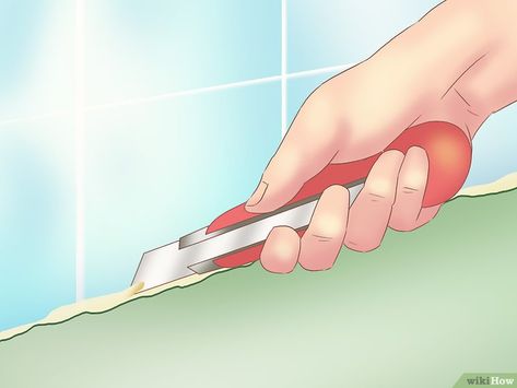 3 Ways to Remove Old Caulking - wikiHow How To Remove Caulking, Bathtub Caulking, Canned Lights, Bathroom Caulk, Caulking Tips, Sell House Fast, Time And Patience, Silicone Caulk, Old Bathroom