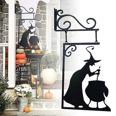 Art Deco Home Office, Witch Party Decorations, Halloween Witch Cauldron, Ghost Silhouette, Witch Silhouette, Black Cat Silhouette, Vintage Witch, Halloween Wall Art, Garden Bedroom