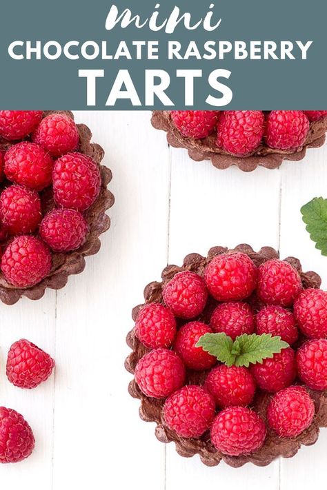 Indulge in Mini Chocolate Raspberry Tarts – a delightful blend of rich chocolate and tangy raspberries. An irresistible dessert that's perfect for any occasion. Raspberry Tart Recipe, Petite Desserts, Chocolate Tarts Mini, Fruit Kabob, Nutella Ganache, Pizza Fruit, Chocolate And Raspberry Tart, Raspberry Tart, Tarts Recipe