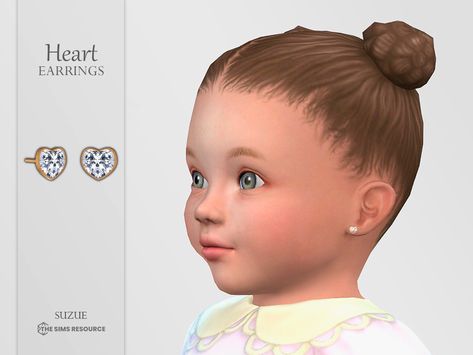 The Sims Resource - Heart Earrings Infant Sims 4 Infant Earrings Cc, Infant Accessories Sims 4, Sims 4 Cc Infant Jewelry, Sims 4 Infant Earrings, Sims 4 Infant Jewelry, Sims 4 Infant Cc Accessories, Sims 4 Cc Infant Accessories, The Sims Resource Infant, Sims 4 Infant Accessories