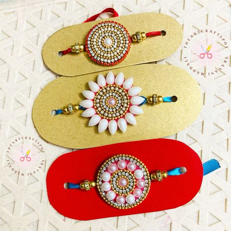 Raki Design, Creative Rakhi Making Ideas, Quilling Rakhi Handmade, Diy Rakhi Ideas, Unique Rakhi Designs, Rakshabandhan Quotes In Hindi, Handmade Rakhi Designs Ideas, Rakhi Designs Handmade Unique Diy, Diy Rakhi Handmade Ideas