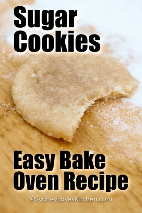 This Sugar Cookies Easy Bake Oven Recipe is delicious. The Easy Bake Oven sugar cookies are so warm and heavenly when you eat them. My favorite time to make this sugar cookies Easy Bake Oven recipe is when we are about to have a bedtime snack because they are so quick and easy. #easybakeoven #sydneyloveskitchen #easybakeovenrecipes #easybakeovencookies #cookierecipe Easy Bake Oven Refills, Easy Bake Oven Mixes, Easy Bake Oven Recipes, Bedtime Snack, Vanilla Frosting Recipes, Oven Diy, Oven Recipe, Easy Bake Oven, Sugar Cookie Mix