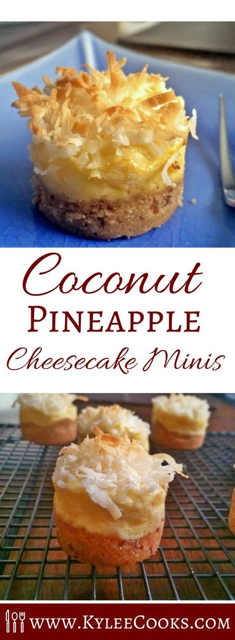 Cheesecake Minis, Biscotti Cheesecake, Pineapple Cheesecake, Cheesecake Layer, Cheesecake Muffins, Mini Cheesecake Recipes, Cheesecake Mini, Cake Mini, Mini Cheesecakes