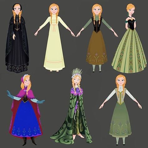 Anna Hair Frozen, Anna Halloween Costume, Princess Anna Costume, Princess Anna Dress, Anna Dress Frozen, Anna Frozen Costume, Character Design Disney, Princess Anna Frozen, Elsa Outfit