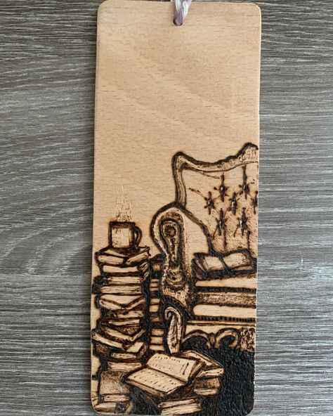 Woodburn Bookmarks, Wood Burned Bookmarks, Wood Burning Bookmarks, Lazer Engraver Ideas, Lazer Engraver, Barn Wood Art, Engraver Ideas, Beginner Wood Burning, Homemade Bookmarks