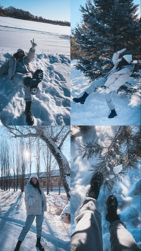 How To Pose In Snow Picture Ideas, Winter Pose Ideas, Photo Ideas In Snow, Snow Pictures Instagram Aesthetic, Karda Poz, Snow Poses Picture Ideas, Snow Photo Ideas Instagram, Poses In Snow, Snow Photography Ideas