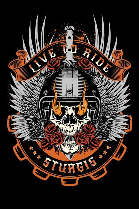 Live To Ride Sturgis Motorcycle Rally 2022 Distressed Vintage Skull Wing Biker Harley Helmets, Harley Davidson Decals, Motorcycles Logo Design, Harley Davidson Images, Diy Sharpie Mug, 4th Of July Images, Daytona Bike Week, Harley Davidson Artwork, Sturgis Motorcycle Rally