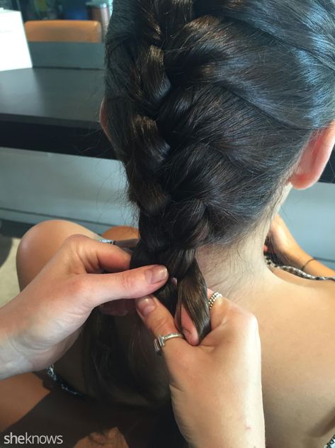 French braid tutorial: Learn how to master this classic ‘do’ (PHOTOS) – SheKnows How To French Braid Hair, French Plait Tutorial On Yourself, French Braid Tutorial Step By Step, French Plait Tutorial, How To French Braid Step By Step, How To Do A French Braid, How To French Braid Your Own Hair, Plaits Tutorial, French Braid Tutorial