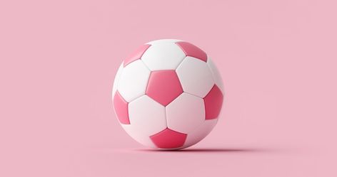 Pink soccer ball or football and sport e... | Premium Photo #Freepik #photo #football-3d #soccerball #football-ball #gol Pink Soccer Ball, Pink Pastel Background, Pink Football, Sport Equipment, Football Ball, Football Photos, Pink Pastel, Classic Women, Pastel Background