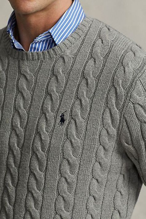 Men Cable Knit Sweater, Men’s Cable Knit Sweater, Cable Knit Sweater Men, Knitwear Men Outfit, Cable Knit Sweater Outfit Men, Knit Sweater Outfit Men, Ralph Lauren Cable Knit Sweater Outfits, Cable Knit Sweater Outfit, Sweater Outfits Men