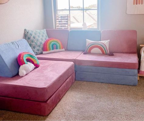 Nugget Sectional, Nugget Couch For Adults, Nugget In Living Room, Nugget Couch Storage, Nugget Couch Colors, Nugget Storage Ideas, Nugget Storage, 2 Nugget Couch Ideas, Nugget Couch Ideas Two