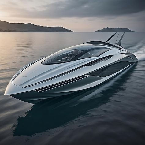 Futuristic Speed Boat, 4 Best Premium Gr... #Freepik #futuristicspeedboat Futuristic Boat, Yacht Aesthetic, Italy History, Yacht Interior, Speed Boat, Lion Pictures, Performance Engines, Boats Luxury, Yacht Design