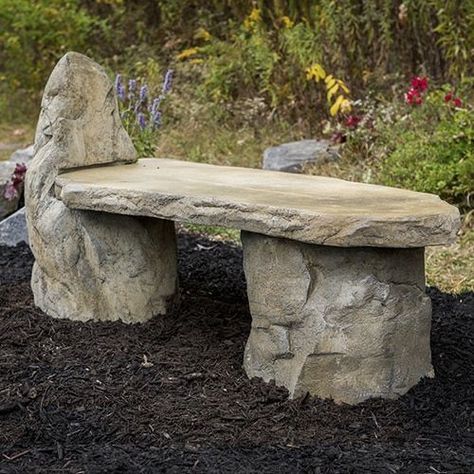 Choosing a Natural Stone for Your Custom-Made Outdoor Bench Stone Garden Bench, Garden Bench Diy, Memorial Benches, Pergola Garden, Potager Garden, Garden Arbor, Stone Bench, Pergola Plans, Deck Garden