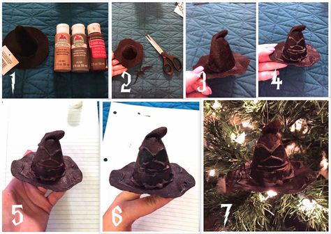 Easy As DIY: DIY Harry Potter Ornament Series Part 4: Winged Key, Quill, Sorting Hat, Nagini, Scabbers, Sir Cadogan Diy Harry Potter Ornaments, Hp Crafts, Harry Potter Ornament, Harry Potter Weihnachten, Hp Christmas, Harry Potter Christmas Ornaments, Nerdy Christmas, Harry Potter Christmas Decorations, Geek Christmas