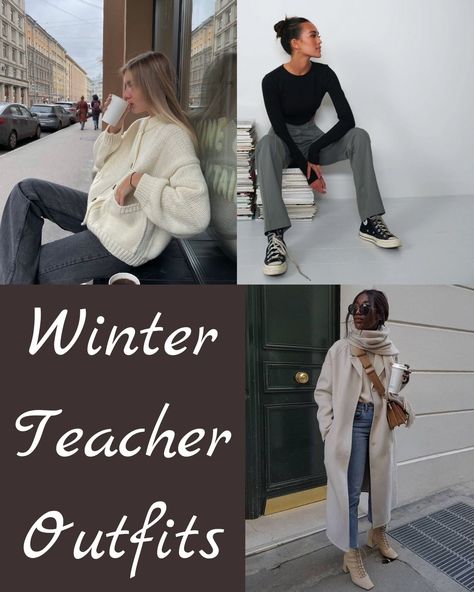 37 Perfect Winter Teacher Outfits For Cozy Classroom Style - ljanestyle Teacher Cozy Outfit, Cold Rainy Day Outfit Winter Work, Cozy Winter Work Outfit, Cold Day Teacher Outfit, Teachers Winter Outfits, Winter Teacher Shoes, Teacher Legging Outfits Winter, Teacher Outfits Rainy Day, Rainy Winter Outfit Work