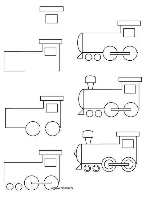 how-to-draw-a-train-locomotive-in-seven-steps-easy-drawings-step-by-step-black-and-white-sketch-diy-tutorial How To Draw A Train, Cool Pictures To Draw, Train Printable, Group Description, Yoda Drawing, Minnie Mouse Drawing, Yj Wrangler, Train Drawing, Locomotive Train