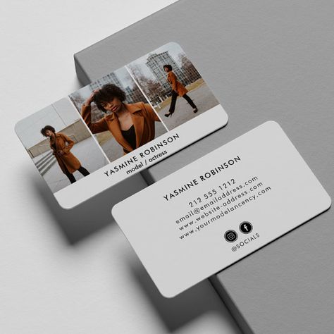 Actor Model Singer Dancer 3 Photo Social Icon Business Card Photo Business Cards, School Supplies Shopping, Best Shots, Card Model, Social Icons, Modern Business Cards, Business Card Size, Actor Model, Zazzle Invitations